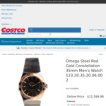 Omega Steel Red Gold Constellation 35mm Men's Watch 123.20.35.20.06.002 $8,499.98 (Was $11,599.98) @Costco (Membership Required)