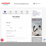 20,000 Velocity Points with 2 Pet Insurance Policies from $140 Per 3 Months, Extra 10,000 Points after 11 Months @ Medibank