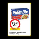 ½ Price Weet-Bix 575g $2.20 @ Coles
