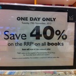 40% off RRP Books Today Only at David Jones, Garden City QLD