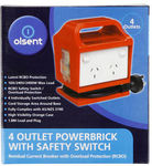 Olsent 10A 4 Outlet Power Brick with Safety Switch - $26 (Was $59) @ Masters