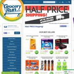 Grocery Run Half Price Shipping - Ends Midday Tomorrow (Maximum $5 Shipping Cap)