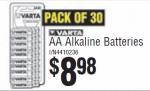 Bunnings - VARTA ALKALINE AA Batteries 30 Pack $8.98 ($0.30 Cents Per Battery) 