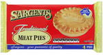 Half Price $3.75 Sargents Frozen Traditional Meat Pie 4 pack 700g @ Coles