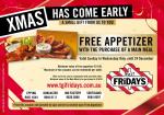 TGI FRIDAYS - Free Appetizer with The Purchase of Main Meal (Victoria Only)