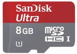 SanDisk 8GB Ultra MicroSDHC Memory Card $4 @ Officeworks