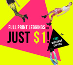 US $3 for Customized or Pre-Designed Leggings (Delivered) - $1 after Rebate Cash @ Pinkcess