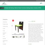 Dining Table Set $89.98 + Shipping or Free Pickup | Buy $150 Get 10% off, $300 Get 15% off @ Zerintrading