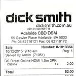 1.5m HDMI Cable 3 Pack - $2 @ Dick Smith