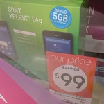 Sony Xperia E4g Telstra Pre Paid Phone Bonus 5GB of Data if Activated before 25/01/16 K-Mart $99