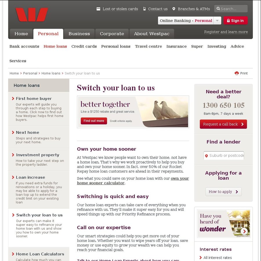 westpac business car loan interest rate