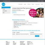 50% off on Lebara $29.90 National 30 Day Plan with 5GB Data ($14.95) (Now on 4G)