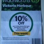 Woolworth Victoria Harbour (Melbourne CBD) 10% off, $10 Min Spend