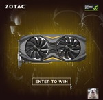 Win a ZOTAC GeForce GTX 1080 AMP Edition Worth $819 or 1 of 3 ZOTAC Swag Care Packages from ZOTAC