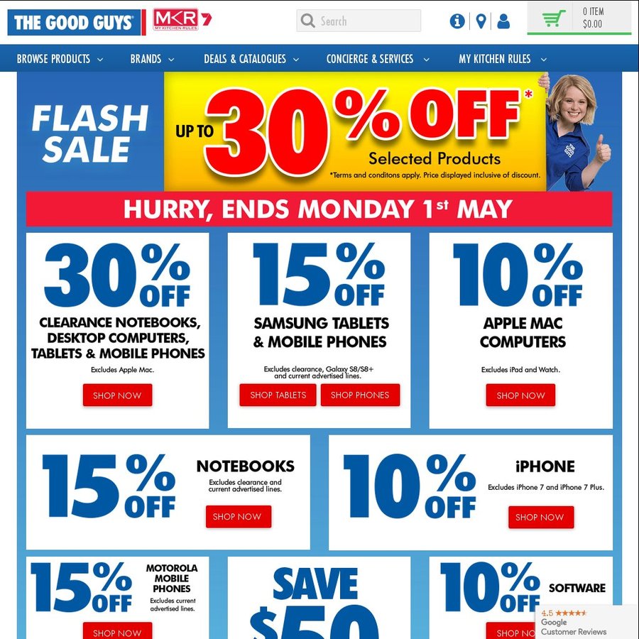 The Good Guys Flash Sale - 30% off Clearance Computers & Mobiles, 15% ...