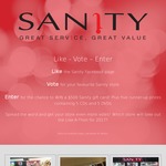 Win a $500 Sanity Gift Card or 1 of 5 Minor Prizes from Sanity