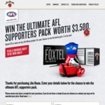 Win 1 of 5 AFL Supporter's Packages Worth $3,971 +/- 1 of 28 AFL Game Balls Worth $180 from Beam Suntory [With Purchase]