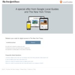3 Months Free Access to New York Times (Google Guides Perk) 