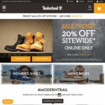 Timberland Frenzy: 20% off Full-Priced Items Sitewide - Online Only