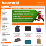 Bagworld 5% off Min $49.95 Spend 