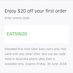 $20 off First Uber Eats Order