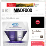 Win 1 of 5 Oral-B 3D White Brilliance 2-Step Whitening Packs Worth $59.47 from MiNDFOOD