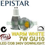 LILIANO 7W LED COB GU10 Dimmable Downlight Warm White 240V 2 for $16.99 + Variable Shipping @ Mec365 eBay
