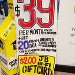 Telstra $39/Month over 12 Months. 20GB Data + Unlimited Calls and Text + $200 JB Voucher@ Jb Hifi