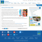Brisbane City Council Library Amnesty 2018- Fees Waived in Exchange for a Can of Food