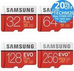 Samsung EVO Plus MicroSD Card 256GB $73.60, 128GB $28.80 (Out of Stock), Delivered @ Tech Mall eBay