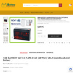 NBN Backup Battery GP1272 F2 12V 7.0-7.2Ah 6 Cell VRLA 10% Off (Starting from $35.95) Free Shipping @ XBattery