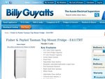 Fisher and Paykel 411 Litre Fridge/Freezer E411TRT - $900.35 Delivered