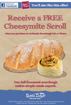 FREE Cheeseymite Scroll When You Purchase a Sourdough Loaf from Bakers Delight