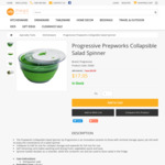 Progressive Collapsible Salad Spinner $17.95 (Was $49.95) + Free Click and Collect or Shipping from $8 @ Mega Boutique