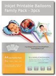 DIY Inkjet Printable Balloons Family Pack: 1 Each of Star, Heart & Ball Shaped Balloon $16.99 Delivered (Save $8) @ AUSTIC SHOP