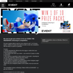 Win 1 of 10 Sonic The Hedgehog Prize Packs Valued at $90 from Greater Union Cinemas (Children's under 13 Competition)