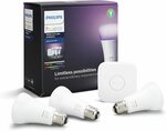 Philips Hue White and Colour Ambiance Smart Bulb Starter Kit E27 (2nd Gen) $149 @ Amazon AU (Delivered), Good Guys, Bunnings