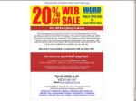 WORD's 20% Web Sale 17-20 July