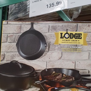 Lodge 5 Piece Cast Iron $135.99 @ Costco (Membership Required) - OzBargain