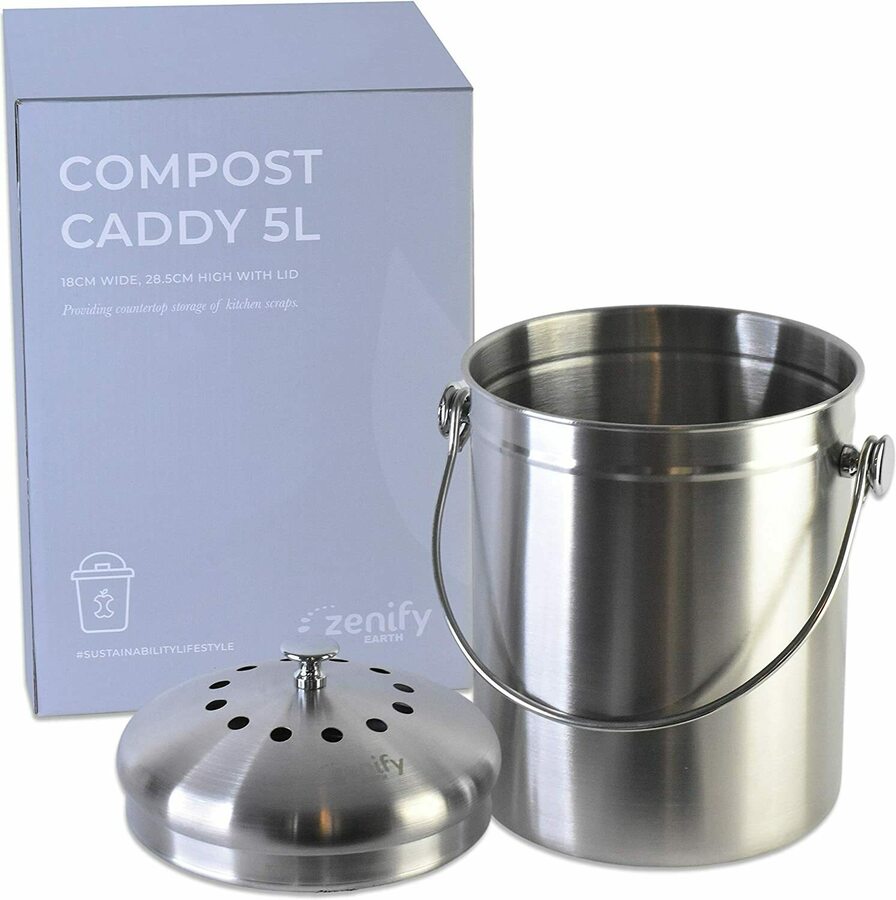 25 Off Stainless Steel Kitchen Compost Caddy 33 71 Was 44 95   575618x 