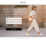 Win Two $500 Vouchers from ECCO Shoes