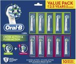 10x Oral-B Electric Toothbrush Cross Action & Floss Action Replacement Brush Heads $43.99 ($39.59 S&S) Delivered @ Amazon AU