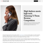 Win 1 of 2 Samsung x Thom Browne Samsung Galaxy Prize Packs (Fold3/Flip3) Worth up to $4,699 from Harpers Bazaar