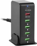 USB C Total 65W 6-Port Wall Charger PD 20W + QC3.0 18W + 4x USB-A 5V/2.4A $42.49 Delivered @ ZHAM Amazon AU