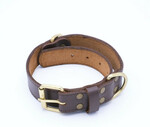 Leather Dog Collar - Saddle Brown - Size L/XL - $32.19 (Was $45.99) + Free Shipping with Code (OzBargain) @ King Kangaroo