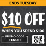 $10 off $100+ Online Order: + Delivery ($0 C&C /$150 Order) @ First Choice Liquor; Delivered /C&C @ Liquorland  (Expired)