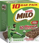 Milo Dipped Snack Bars with White Chocolate 10-Pack $3.50 ($3.15 S&S) + Delivery ($0 Prime/ $39 Spend) @ Amazon AU