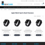 Black Sports Wristbands for Apple Watch (38mm, 40mm, 41mm, 42mm, 44mm, 45mm) $3.95 Delivered @ New Case