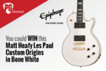 Win a Matt Heafy Les Paul Custom Origins in Bone White Worth US$1,099 from Premier Guitar
