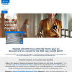 AmEx Velocity Business Card New Customer: 160,000 Velocity Points ($3,000 Spend in 2 Mo), 1 Yr Velocity FF Gold, 1st Yr $0 Fee